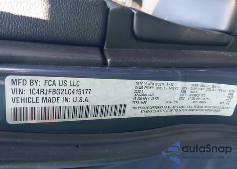 2020 Jeep Grand Cherokee Limited X 4X4 из США, поврежденный, VIN 1C4RJFBG2LC415177